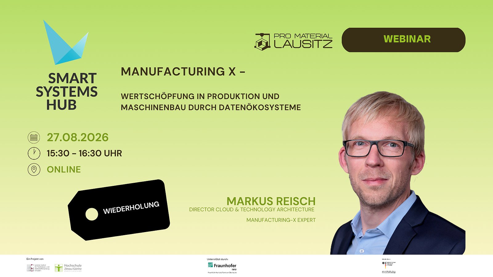 Manufacturing X – Wertschöpfung in Produktion und Maschinenbau durch Datenökosysteme WIEDERHOLUNG