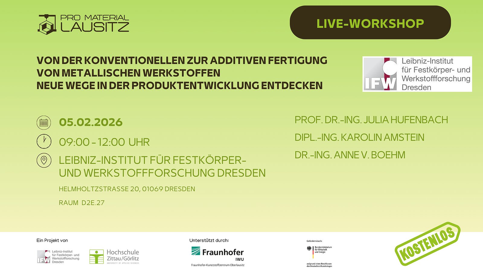 Pro Material Lausitz Live-Workshop