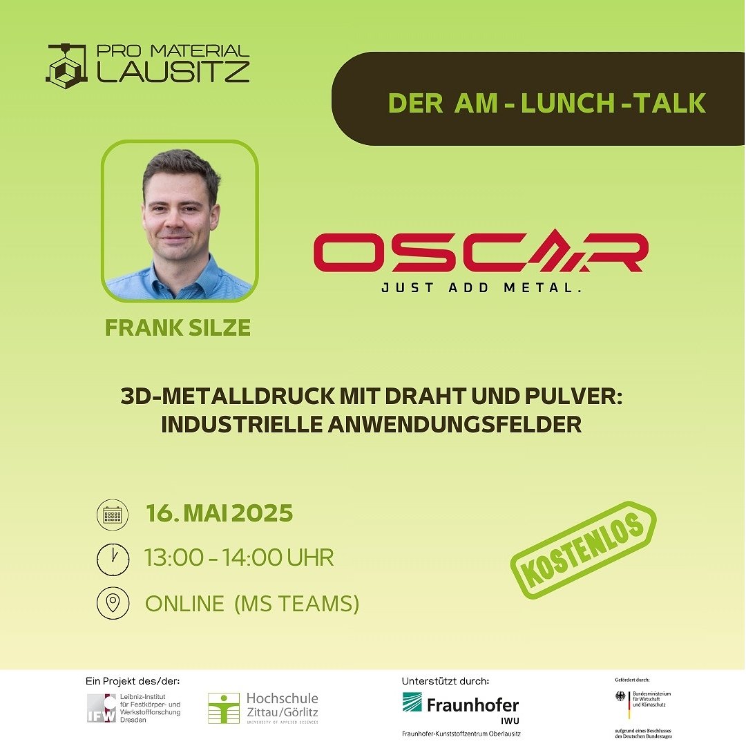 Webinar "3D-Metalldruck mit Draht und Pulver: Industrielle Anwendungsfelder"