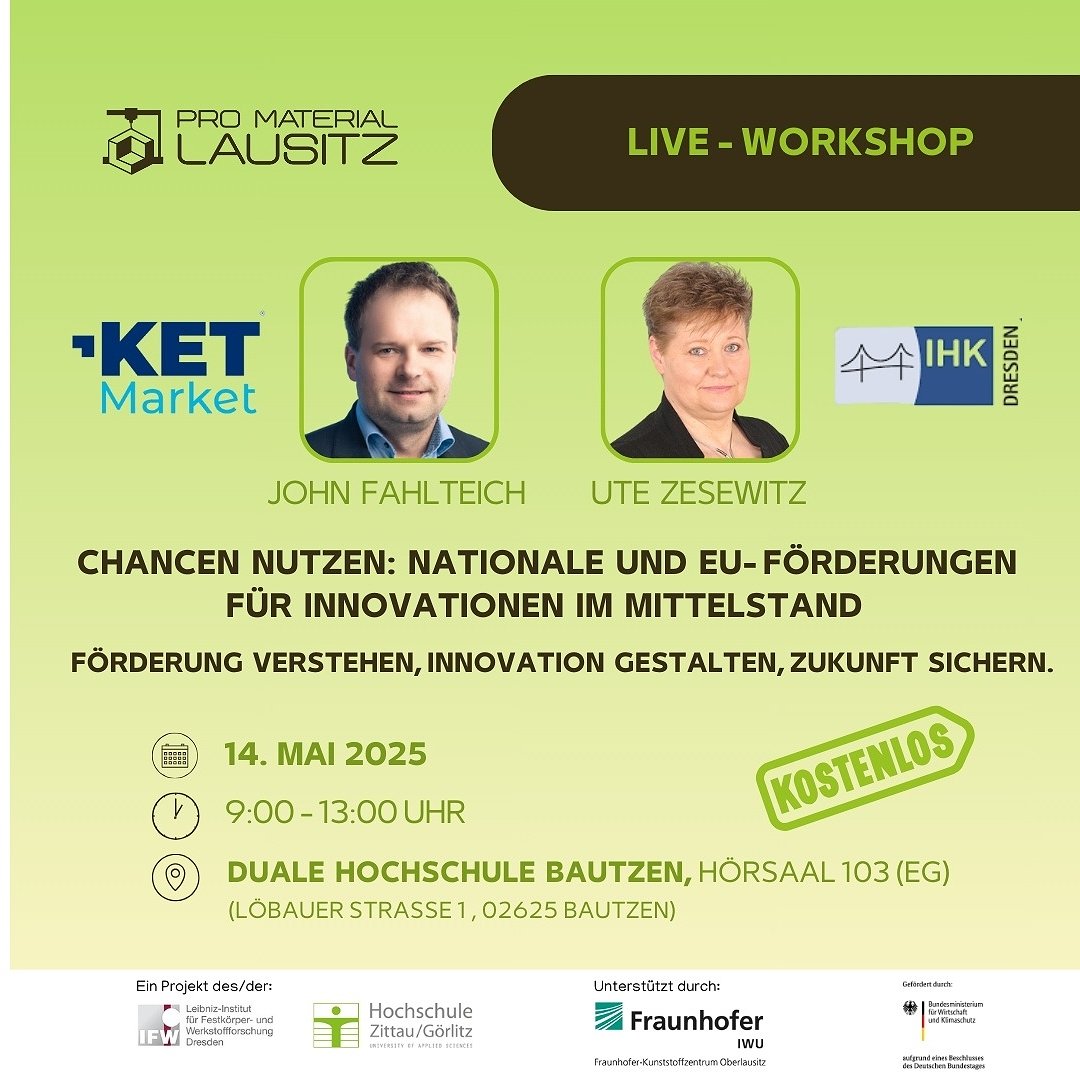 Workshop "Chancen nutzen: nationale und EU- Förderungen für den Mittelstand"