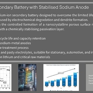 Sodium-Ion Secondary Battery with Stabilised Sodium Anode