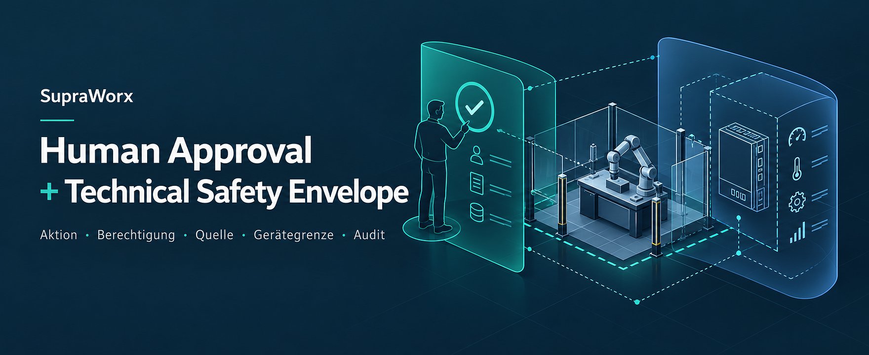 Human Approval + Technical Safety Envelope: Das Sicherheitsmodell von SupraWorx