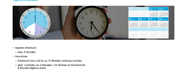 SZENARIS Online-Unterweisung Arbeitszeit