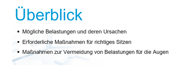 SZENARIS Bildschirmarbeitsplätze II
