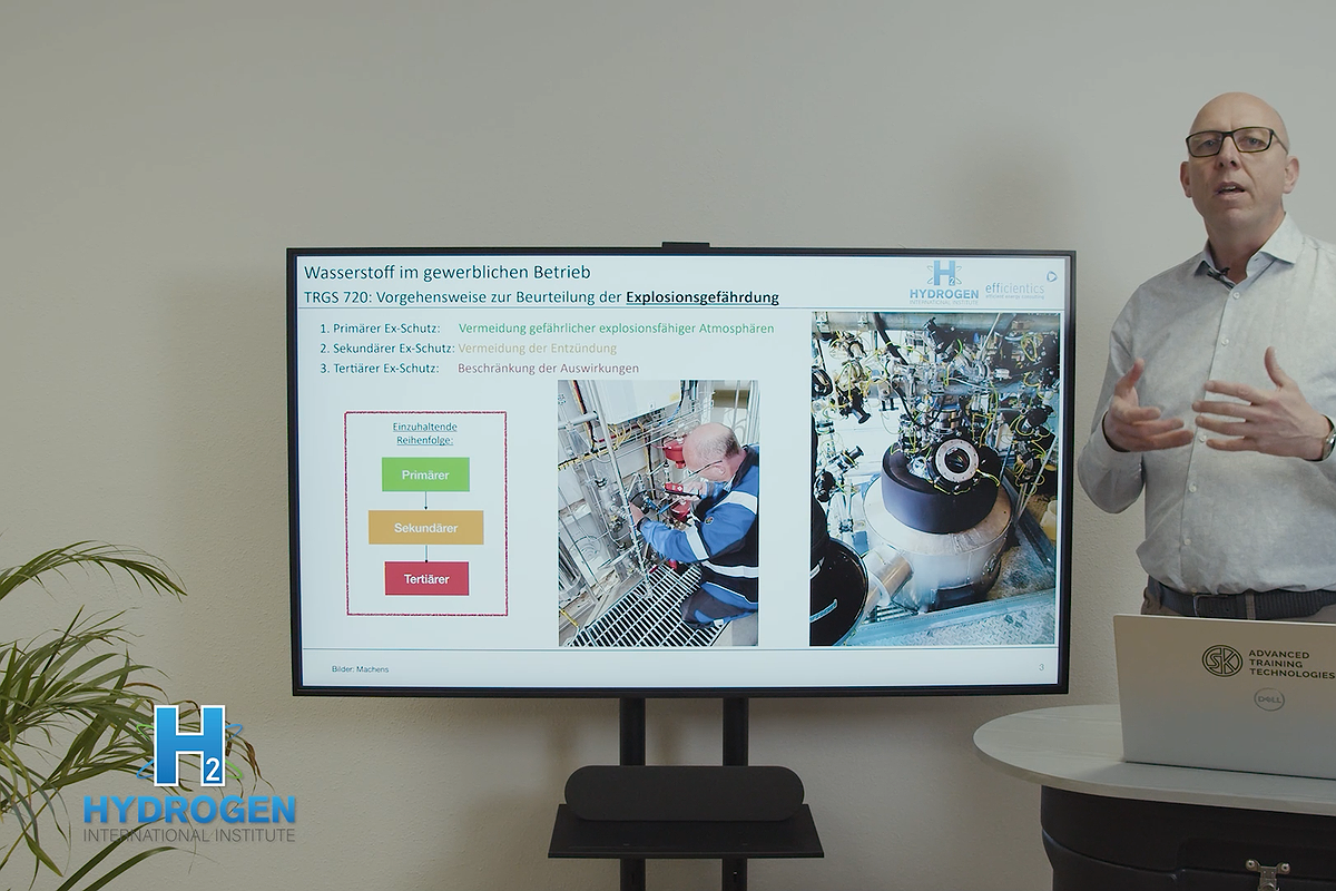 Videokurs 4 Wasserstoff: Explosionsschutz in Wasserstoffanlagen