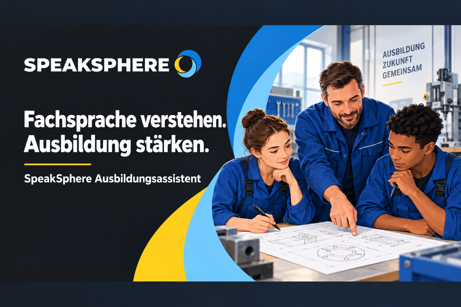 SpeakSphere Ausbildungsassistent – Fachsprache verstehen. Ausbildung stärken.