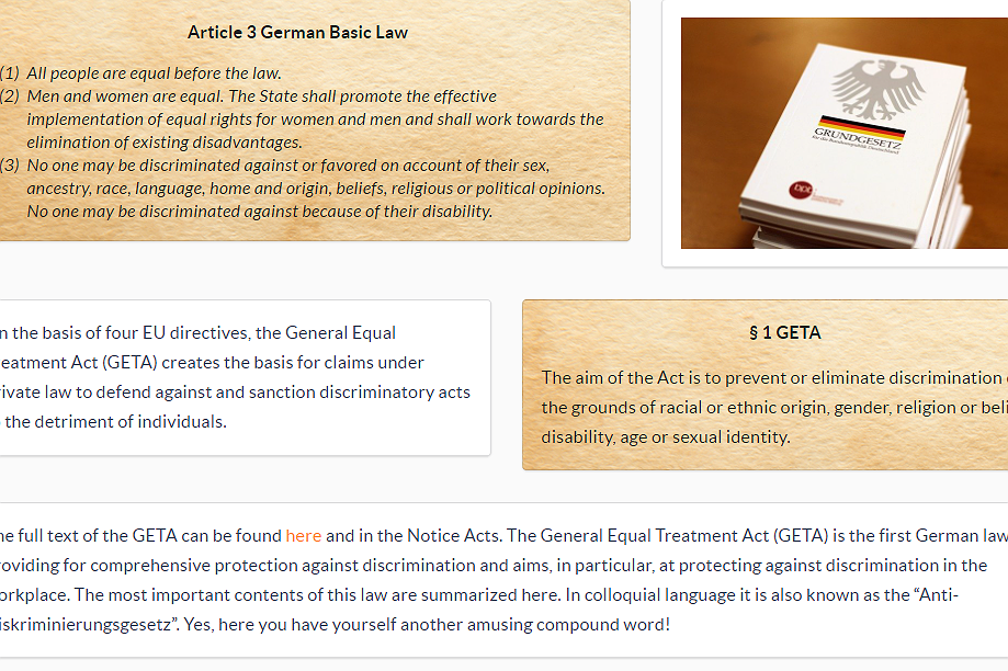 The General Equal Treatment Act (GETA)