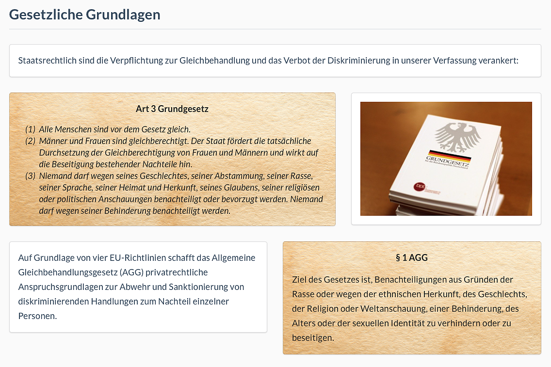 Allgemeines Gleichbehandlungsgesetz (AGG)